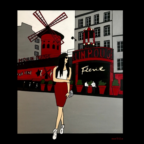 Moulin Rouge, cabarets, paris, art, montillo, Pierre montillo. Montillo artiste, Pierre montillo artiste, montillo pinter, fondation Gianadda, art suisse, artiste peintre suisse, 